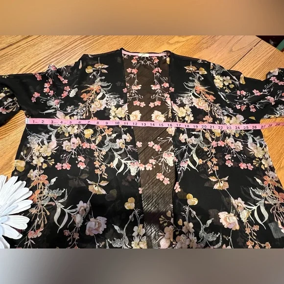 Mason & Belle Floral Black Kimono + Torrid Cami Lot - 1X 🖤 - Picture 7 of 16